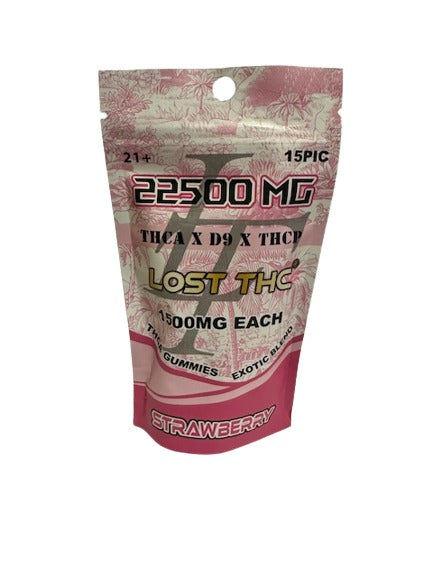 Lost THC Exotic Blend Gummies THCA|DELTA 9|THCP- 22500MG (15pc) Lost THC Exotic Blend Gummies THCA|DELTA 9|THCP- 22500MG (15pc)