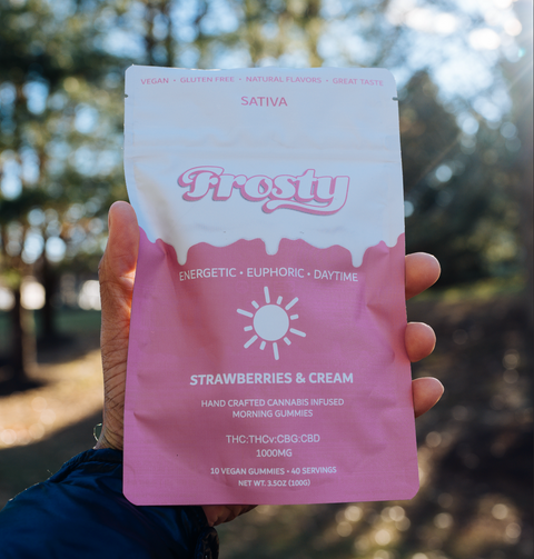 Morning Delta 9 THC Gummies - Strawberries N' Cream (1000mg) Morning Delta 9 THC Gummies - Strawberries N' Cream (1000mg)